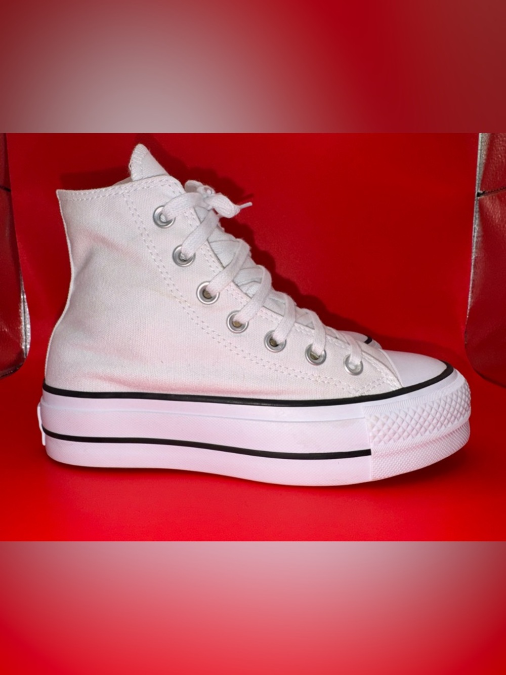Converse Platform High Tops White Move Sneakers Women’s 5 Worn Once - Picture 6 of 16